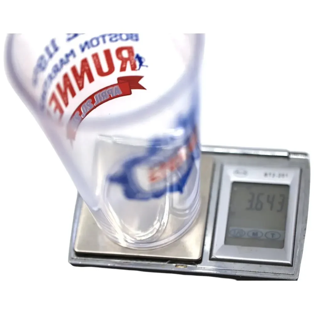 Samuel Adams 119th Boston Marathon 2015 Runner 26.2 Plastic Clear Pint Glass